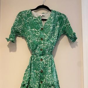 Gorgeous NWOT green floral boutique dress!
